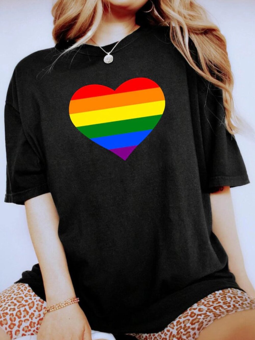 Rainbow Heart Pride Shirt, LGBTQ Tshirt, Gay Pride Gift Shirt
